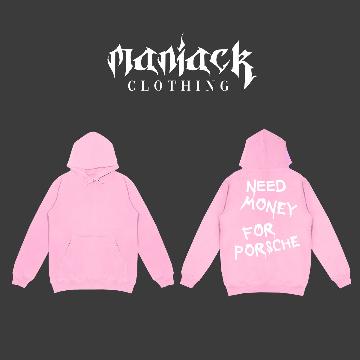Pink Hoodie "Need Money For Porsche"